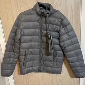 Men's Grey Packable Puffer Jacket